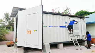 Solar power plant installation photovoltaic