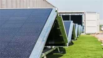 Red line on photovoltaic panel