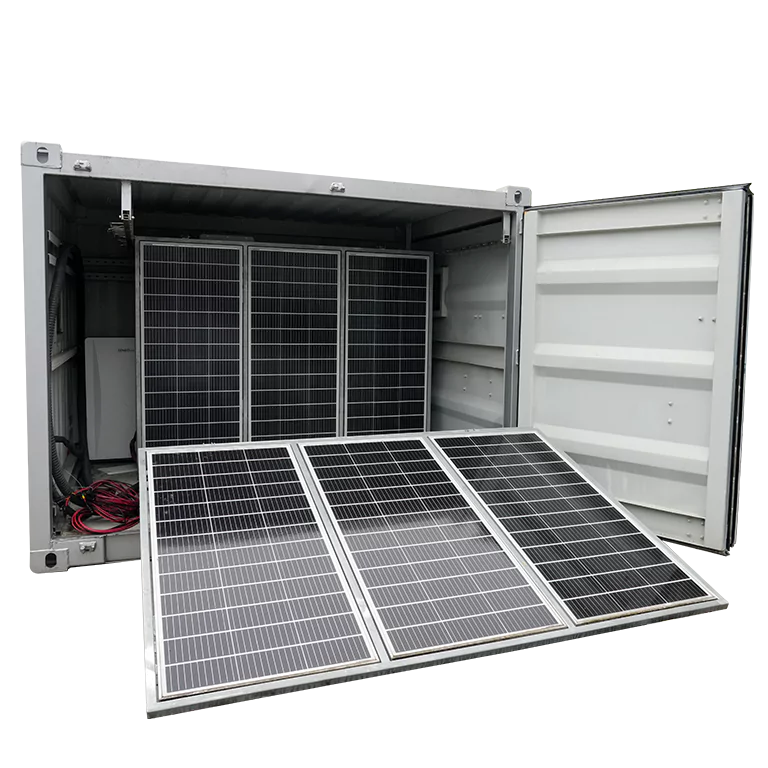 Foldable solar‑storage cabin for temporary grid support and emergency response